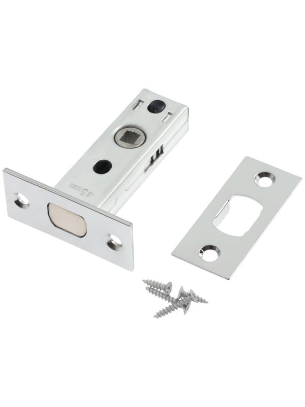 Задвижка дверная межкомнатная LOCKLAND ZDM1CP, цвет хром, стальной язычок