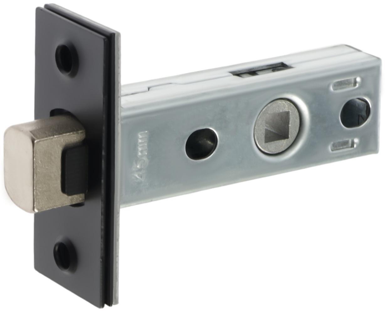 Задвижка дверная межкомнатная LOCKLAND ZDM1BL, цвет черный, стальной язычок