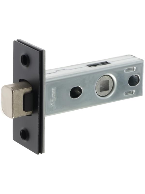 Задвижка дверная межкомнатная LOCKLAND ZDM1BL, цвет черный, стальной язычок