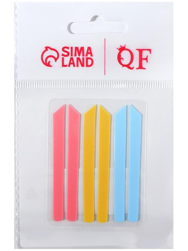 Компенсаторы для ламинирования ресниц, набор - 6 штук, 5,8 × 0,5 см, розовый/жёлтый/синий