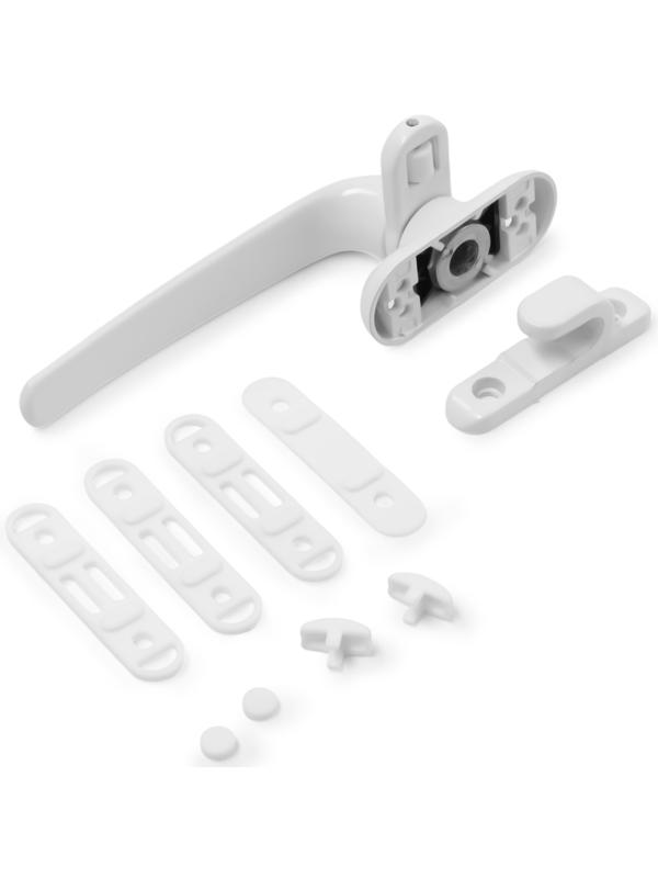 Ручка оконная ТУНДРА 004WH, металлическая, белая