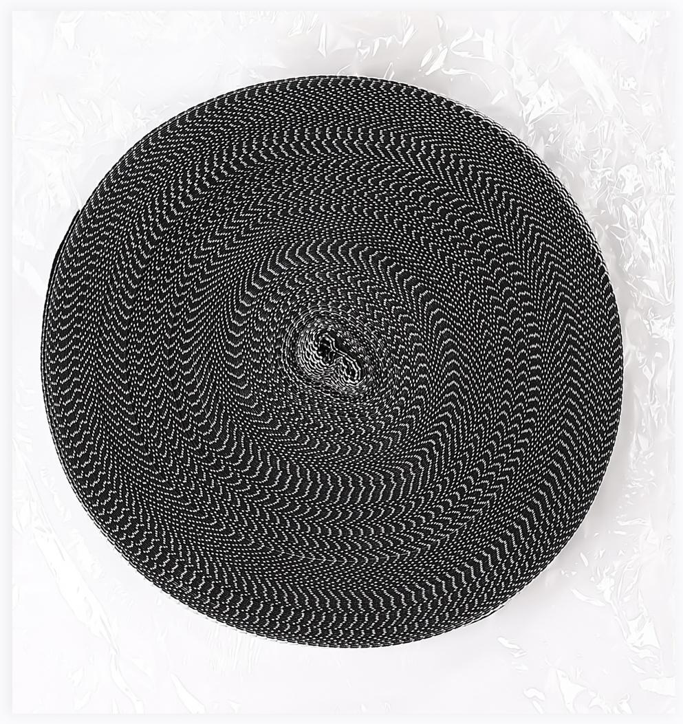 Лента для подгибания швов, термоклеевая, 2,5 см, 50 м, цвет чёрный