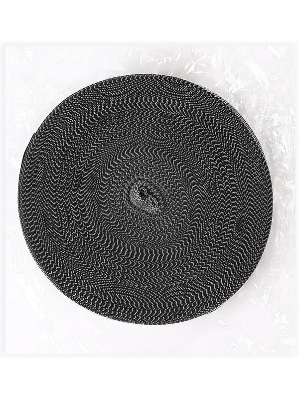 Лента для подгибания швов, термоклеевая, 2,5 см, 50 м, цвет чёрный