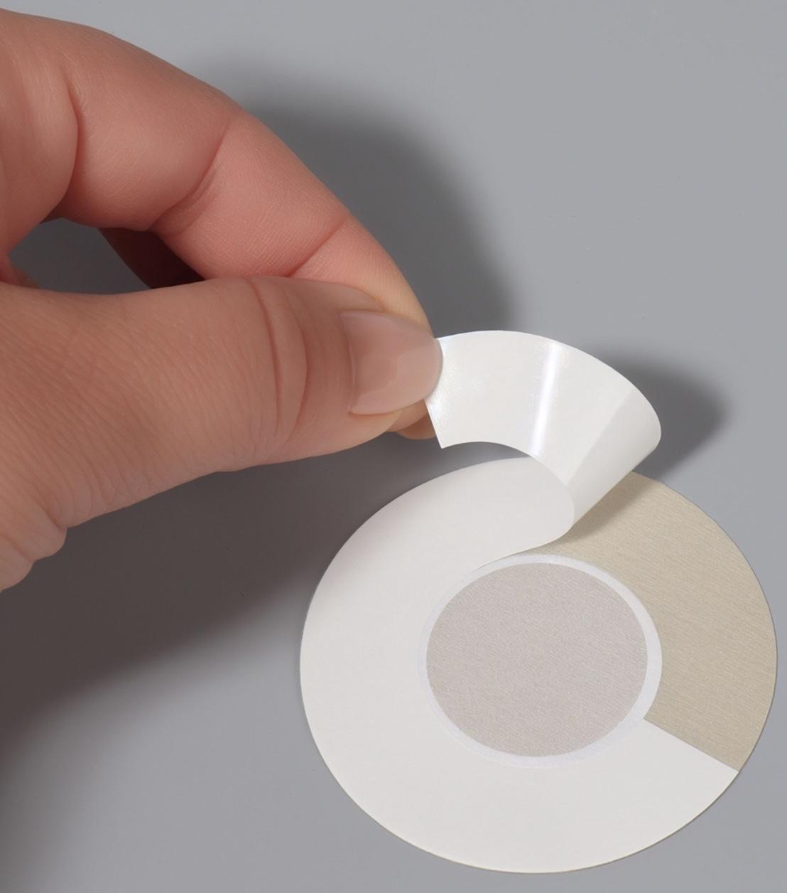Стикини на грудь «Круг», набор - 5 пар, на клеевой основе, 6×6 см, бежевая