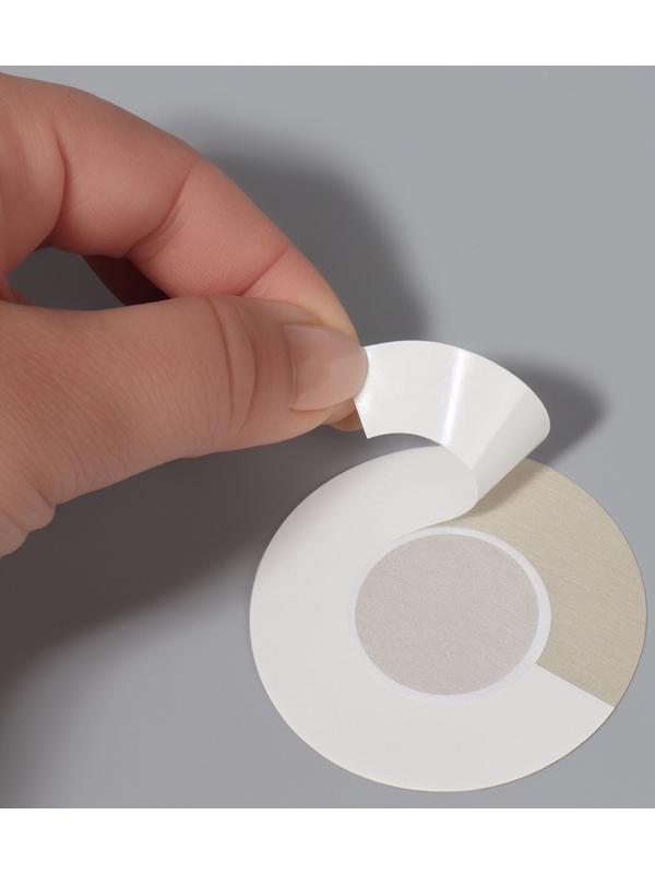 Стикини на грудь «Круг», набор - 5 пар, на клеевой основе, 6×6 см, бежевая