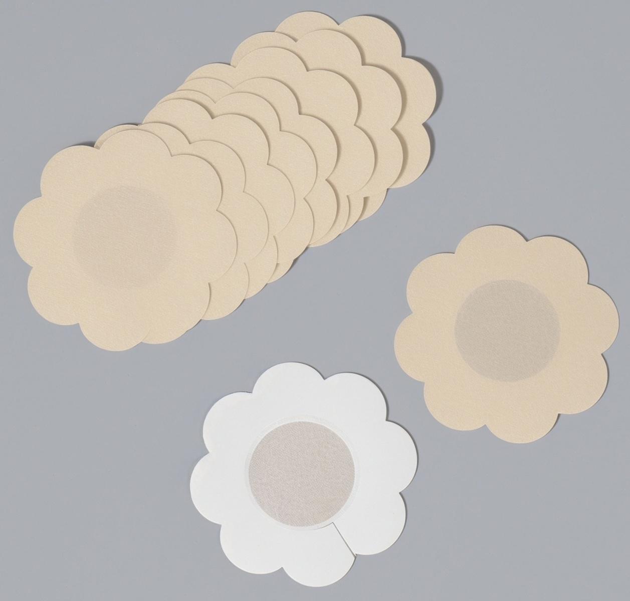 Стикини на грудь «Цветок», набор - 5 пар, на клеевой основе, 6×6 см, бежевая
