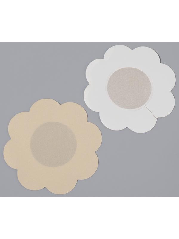 Стикини на грудь «Цветок», набор - 5 пар, на клеевой основе, 6×6 см, бежевая