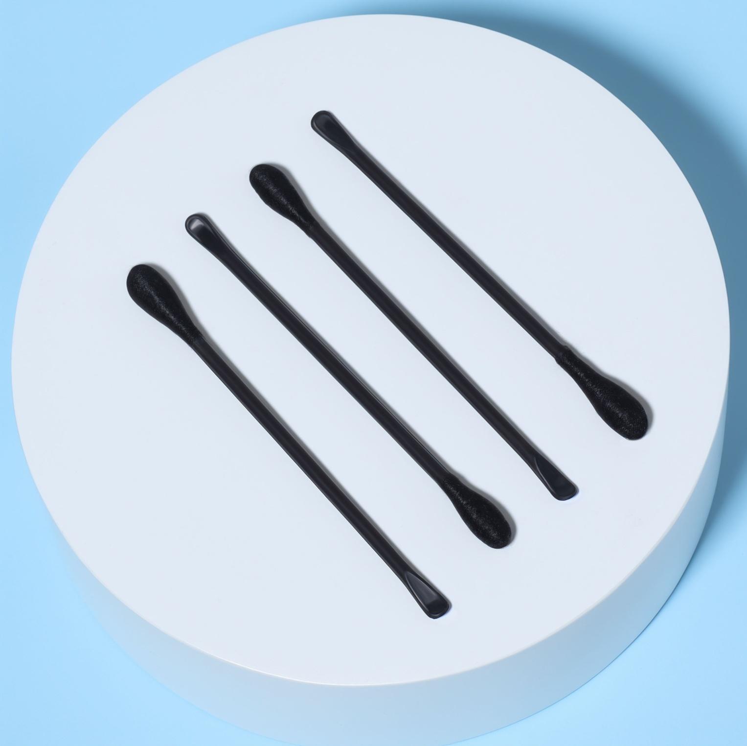 Ватные палочки, двусторонние, с ухочисткой, 100 шт, в пластиковом органайзере, цвет чёрный