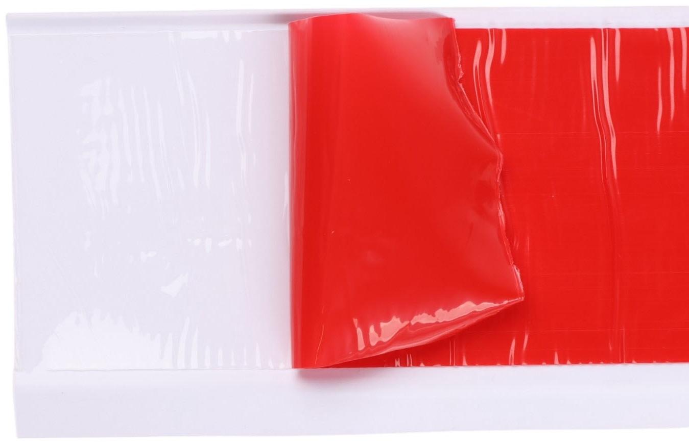 Плинтус ПВХ самоклеящийся, 200см/8см, белый