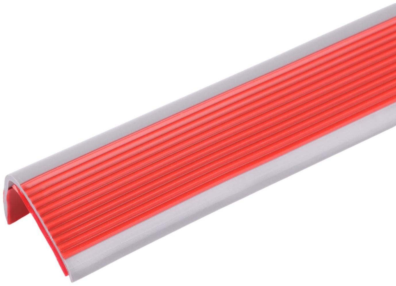 Накладка антискользящая на ступеньки угловая, 1м, красная