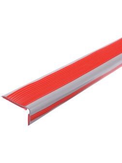 Накладка антискользящая на ступеньки угловая, 1м, красная