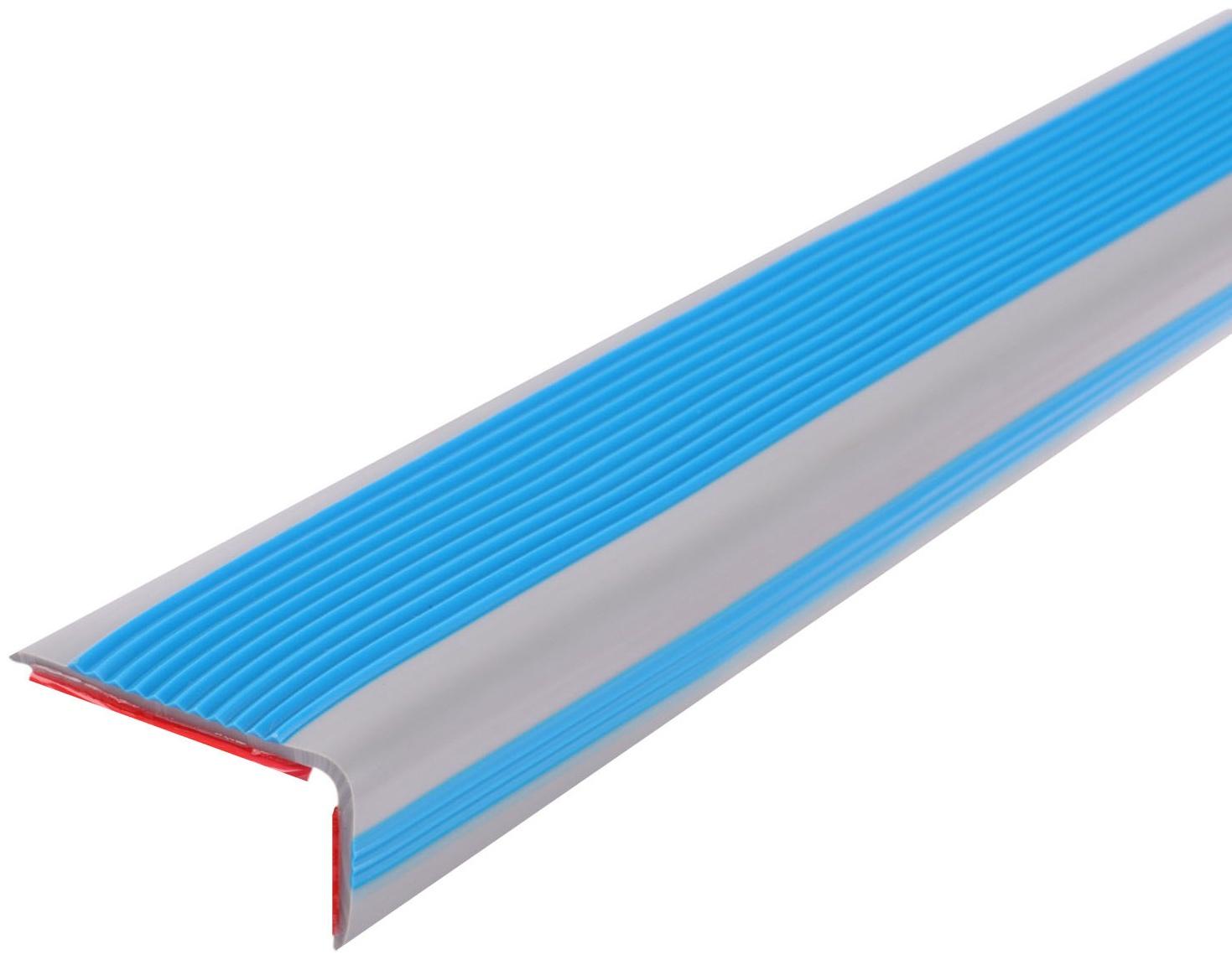 Накладка антискользящая на ступеньки угловая, 1м, синяя