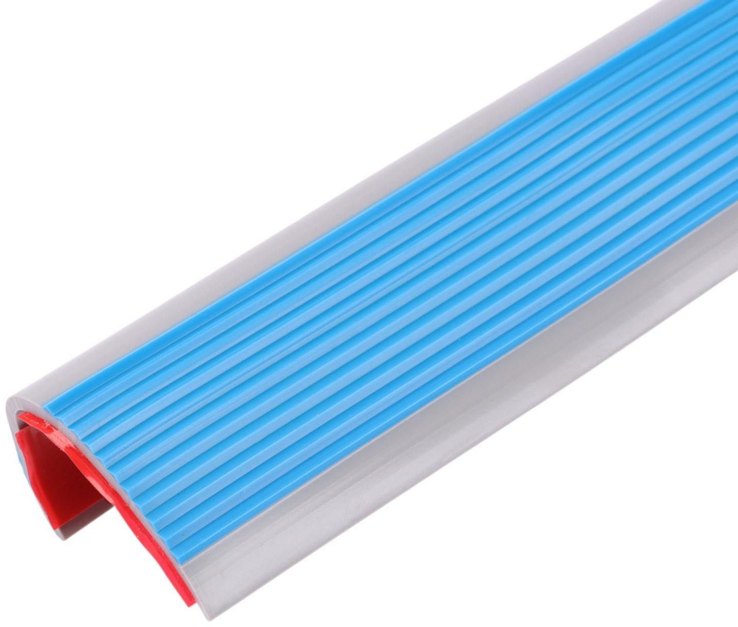 Накладка антискользящая на ступеньки угловая, 1м, синяя