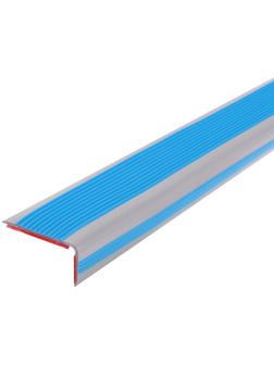 Накладка антискользящая на ступеньки угловая, 1м, синяя