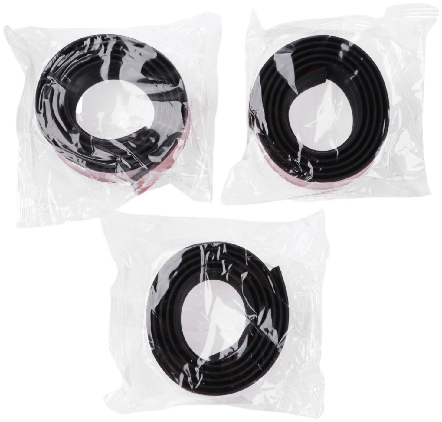 Набор накладок антискользящих 3шт., 100см/3см, черные