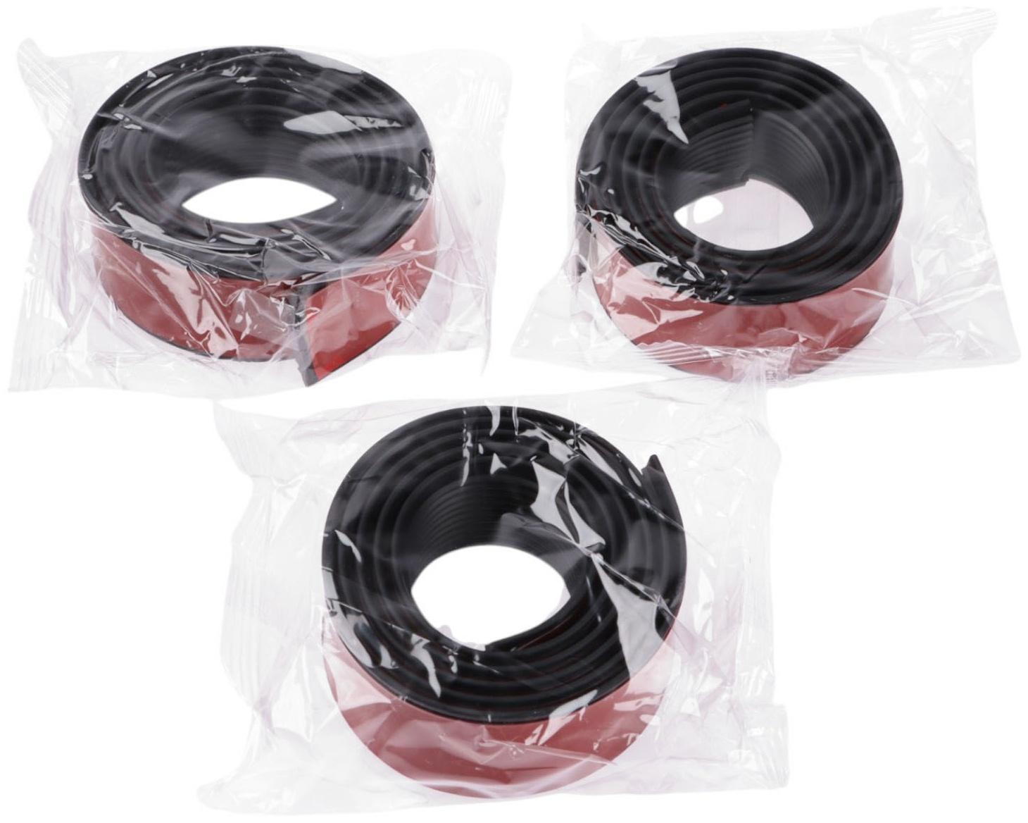 Набор накладок антискользящих 3шт., 100см/3см, черные