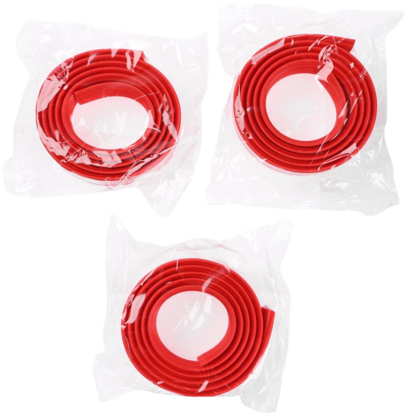 Набор накладок антискользящих 3шт., 100см/3см, красные