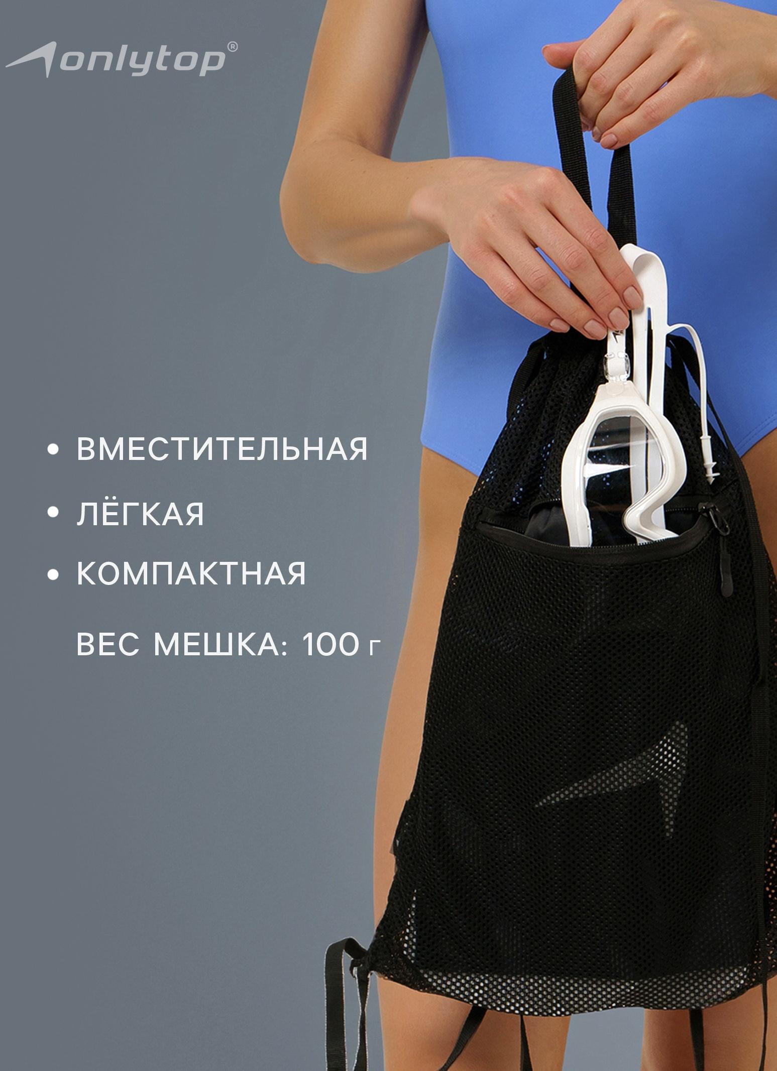 Мешок для мокрых вещей ONLYTOP, 40х30 см, цвет чёрный