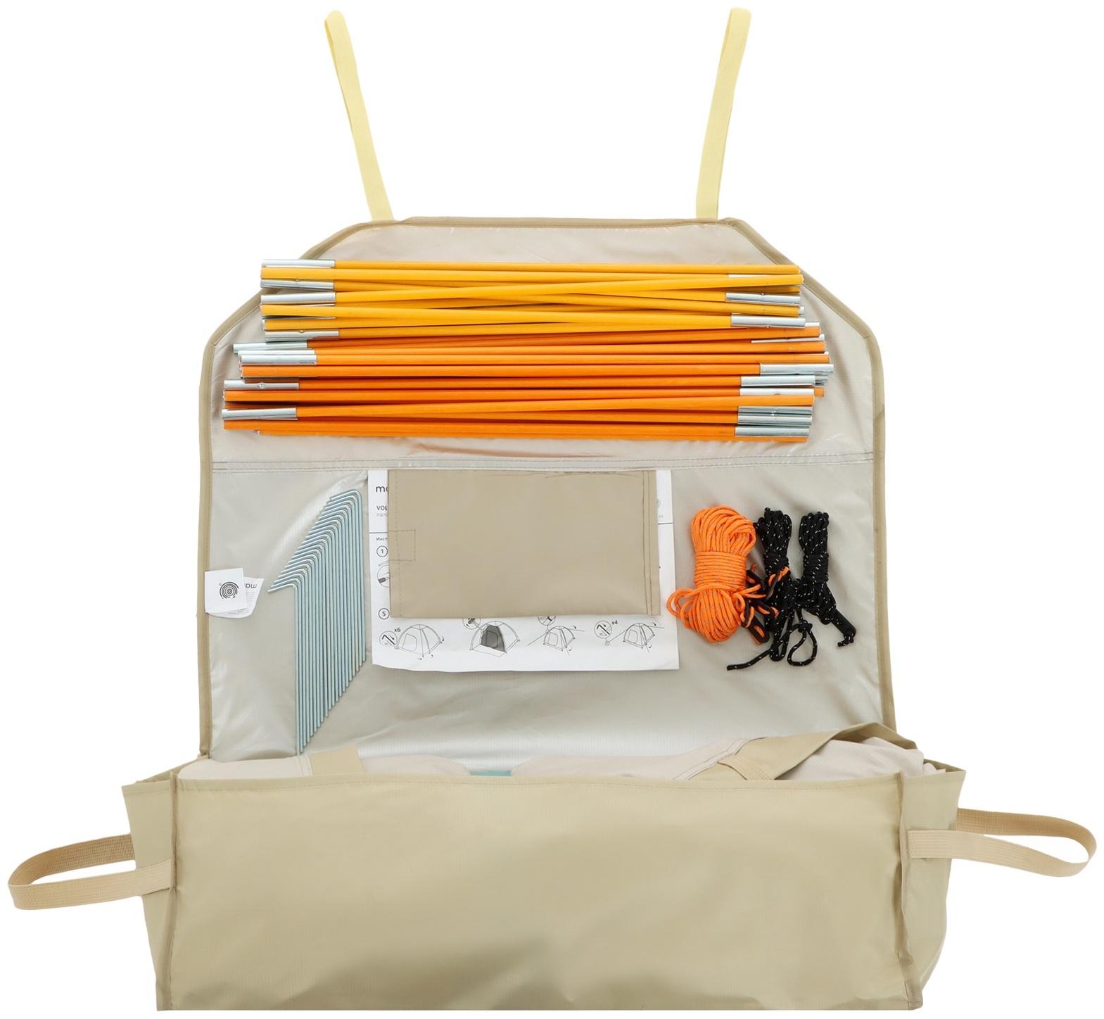 Палатка туристическая, кемпинговая maclay volga cool 4, 4-местная, с тамбуром