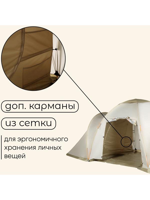 Палатка туристическая, кемпинговая maclay enisey cool 4, 4-местная, с тамбуром