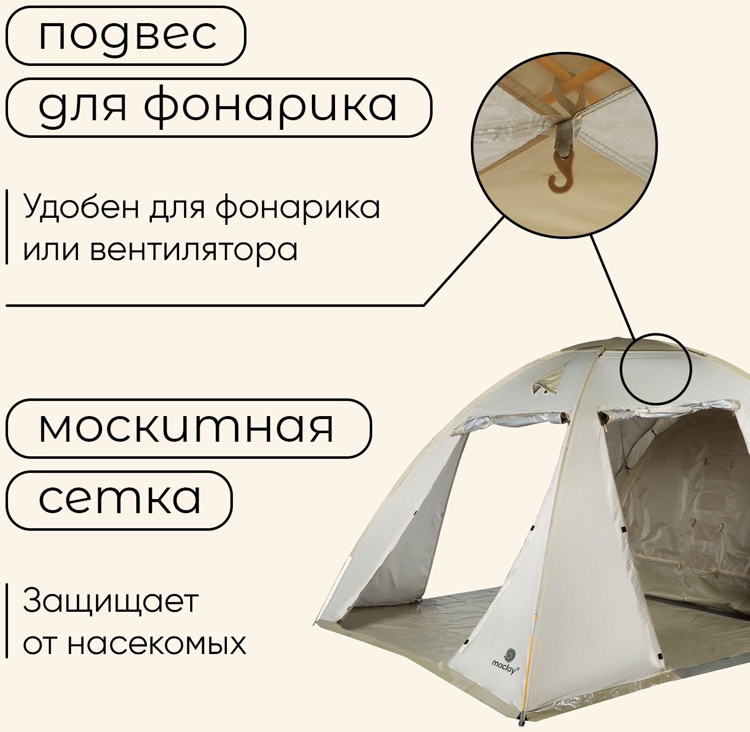 Палатка туристическая, кемпинговая maclay karelia cool 5, 5-местная, с тамбуром