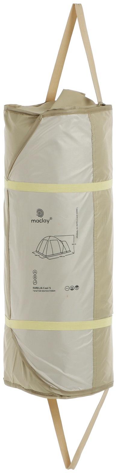 Палатка туристическая, кемпинговая maclay karelia cool 5, 5-местная, с тамбуром