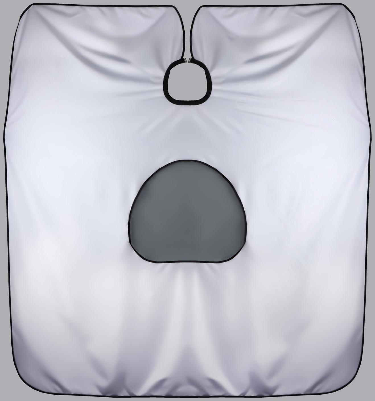 Пеньюар парикмахерский, с окном, цвет белый