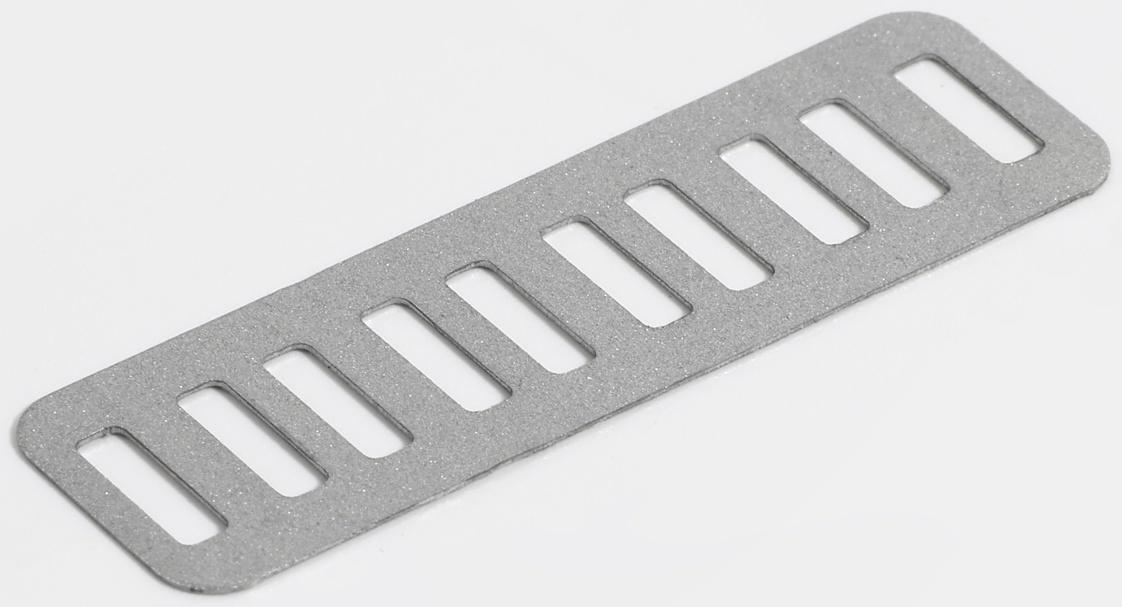 Декоративные элементы на прокол «Hand made», 5,4 × 1 см, 10 шт, цвет серебряный