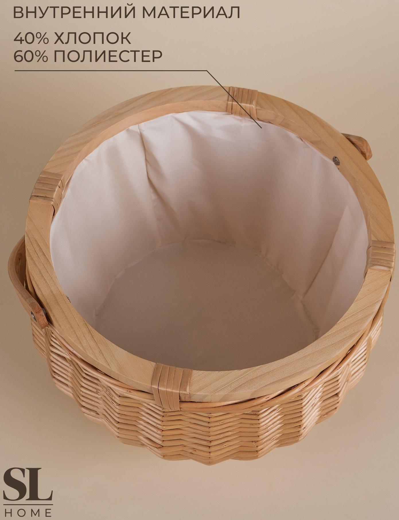 Корзина для пикника Sima-Land Home, 32 х 32 х 26 см