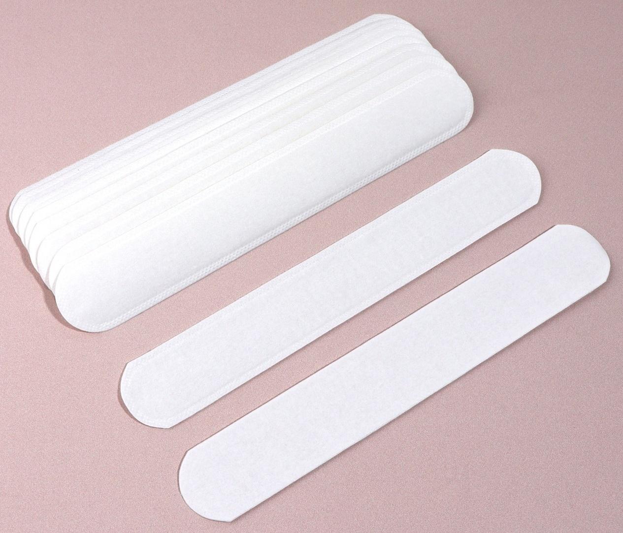 Защитные вкладыши от пота и загрязнений, набор - 10 шт, на клеевой основе, 24 × 3,7 × 0,1 см, цвет белый