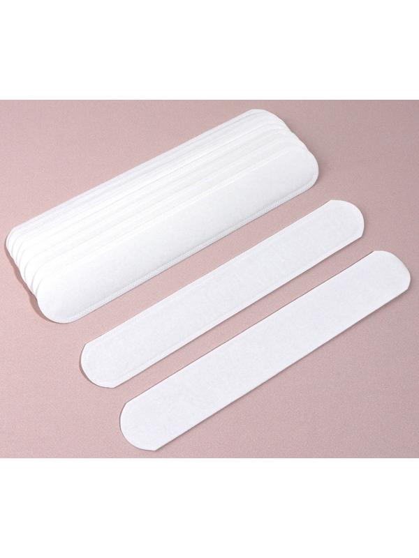 Защитные вкладыши от пота и загрязнений, набор - 10 шт, на клеевой основе, 24 × 3,7 × 0,1 см, цвет белый