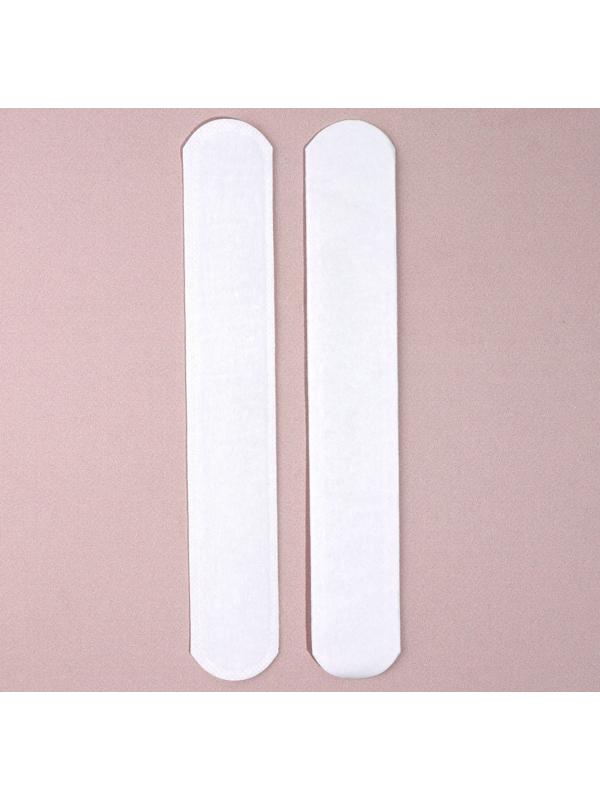 Защитные вкладыши от пота и загрязнений, набор - 10 шт, на клеевой основе, 24 × 3,7 × 0,1 см, цвет белый