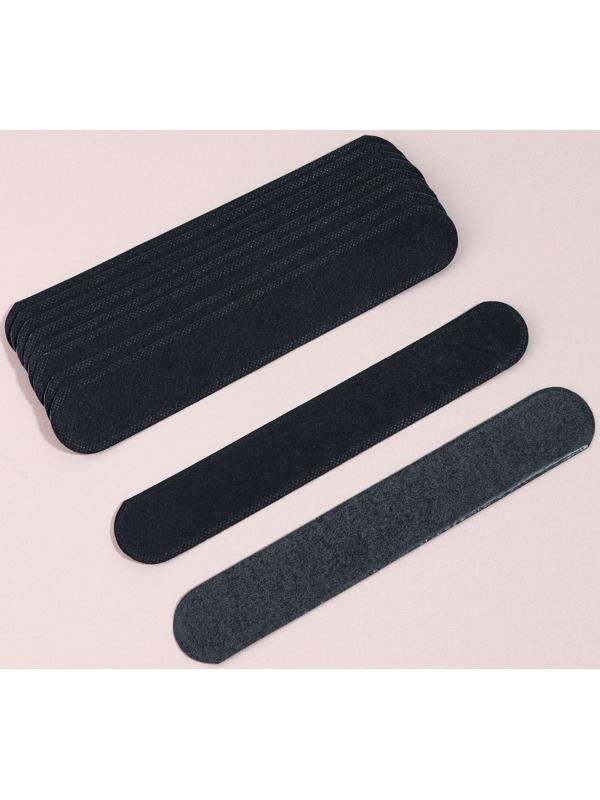 Защитные вкладыши от пота и загрязнений, набор - 10 шт, на клеевой основе, 24 × 3,7 × 0,1 см, цвет чёрный