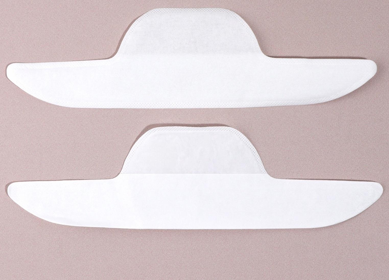 Защитные вкладыши от пота и загрязнений, набор - 10 шт, на клеевой основе, 24,7 × 6,8 × 0,1 см, цвет бежевый