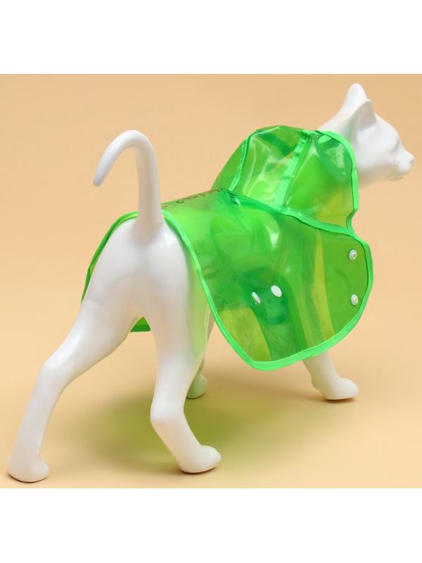 Дождевик для собак, размер XS, зеленый