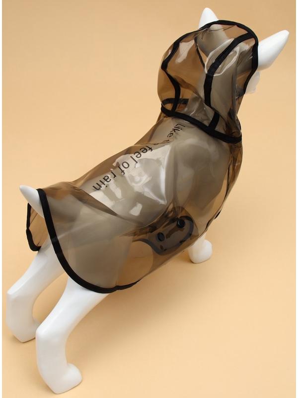 Дождевик для собак, размер M, чёрный