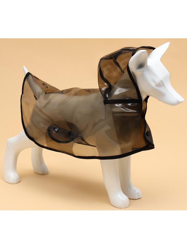 Дождевик для собак, размер M, чёрный