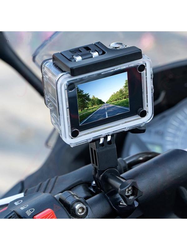 Экшн-камера Cam-16, 4K Ultra HD, 1920*1080 - 30 Fps, 900 мАч, аквабокс + набор креплений, чёрная