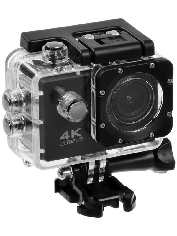 Экшн-камера Cam-16, 4K Ultra HD, 1920*1080 - 30 Fps, 900 мАч, аквабокс + набор креплений, чёрная