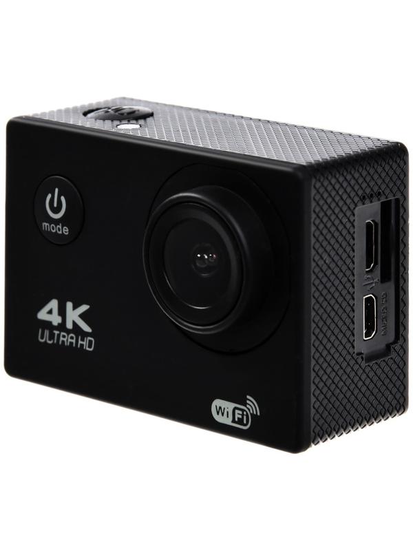 Экшн-камера Cam-16, 4K Ultra HD, 1920*1080 - 30 Fps, 900 мАч, аквабокс + набор креплений, чёрная