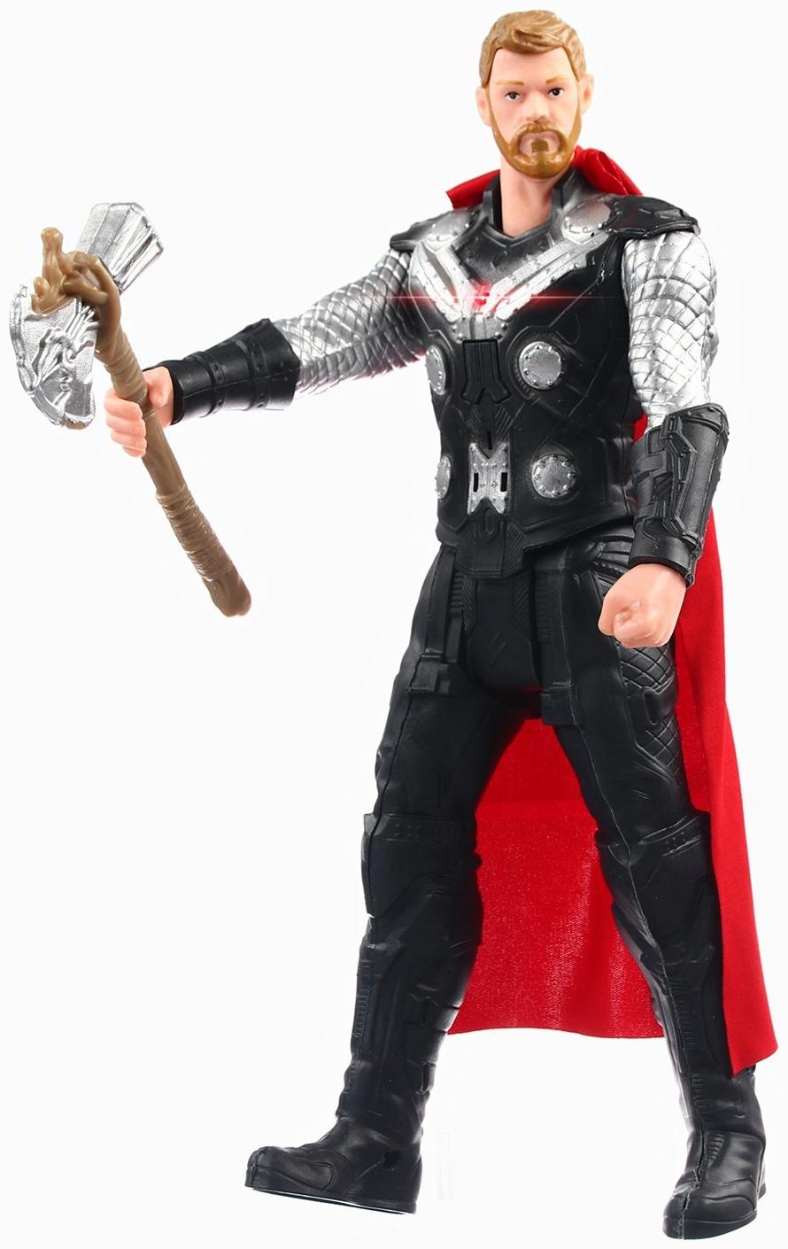 Фигурка «Тор с короткими волосами», коллекционная, с оружием, световые эффекты, Мстители