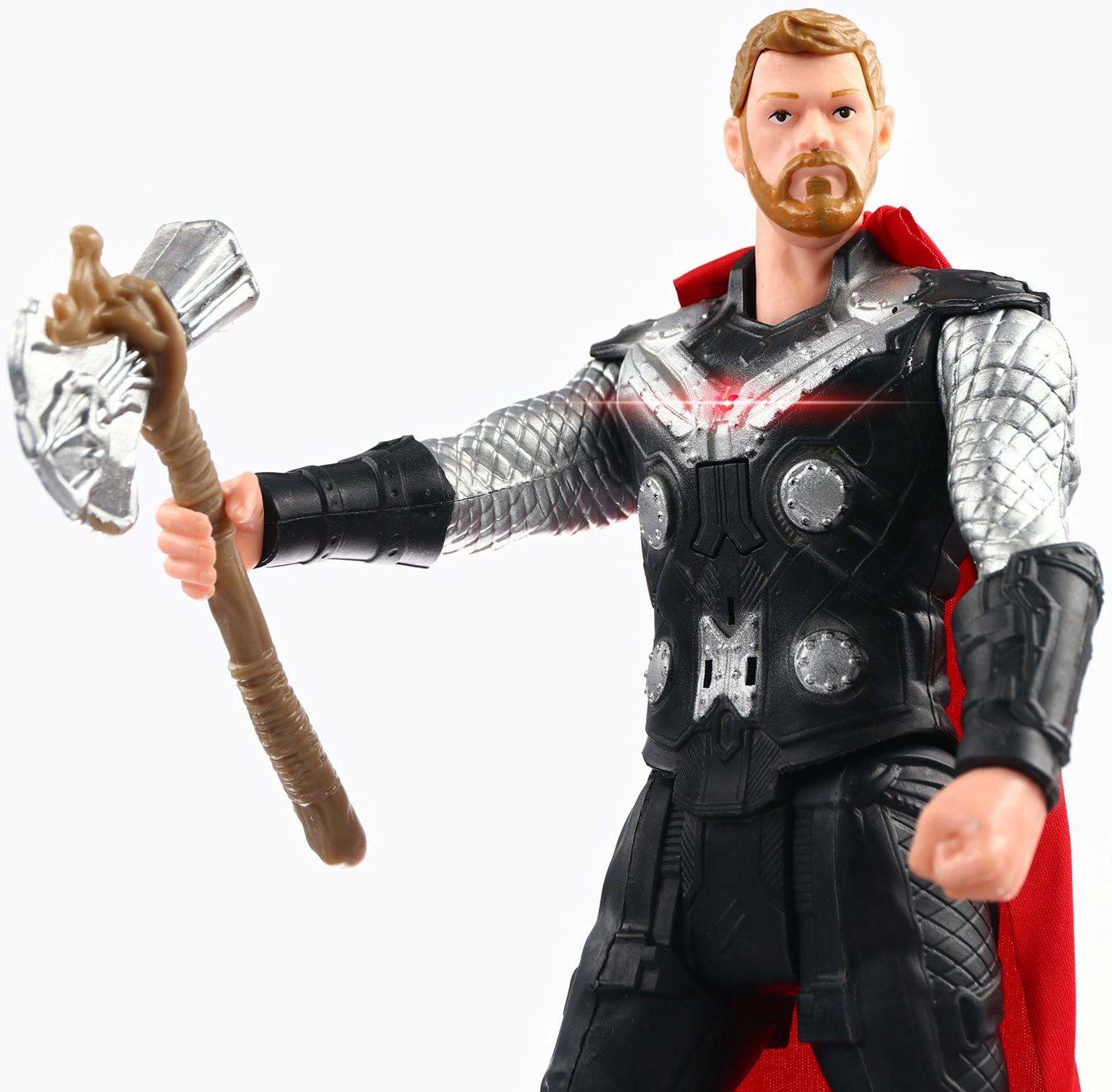 Фигурка «Тор с короткими волосами», коллекционная, с оружием, световые эффекты, Мстители