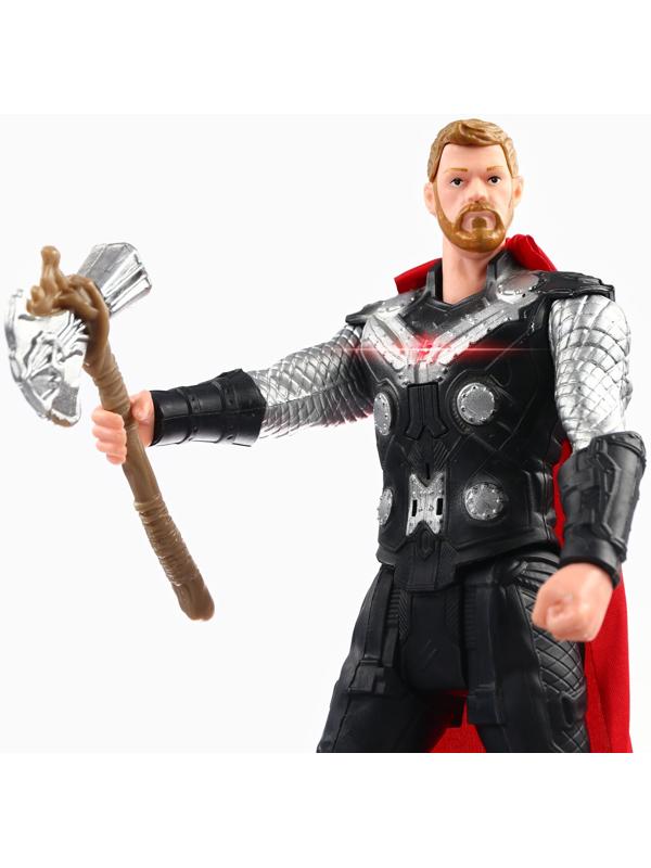 Фигурка «Тор с короткими волосами», коллекционная, с оружием, световые эффекты, Мстители