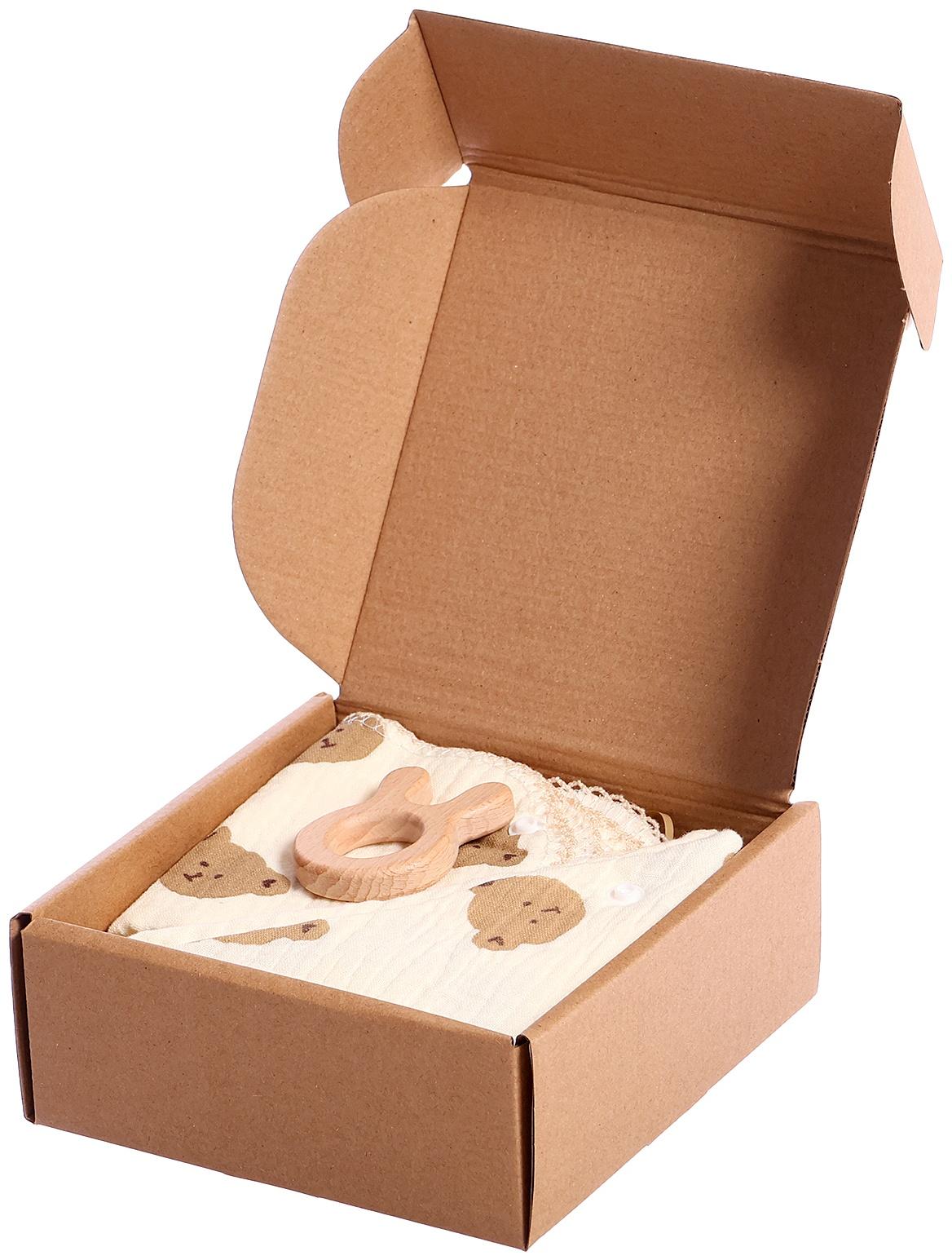 Муслиновый набор «Подарочный набор: Мишка», 3 шт.