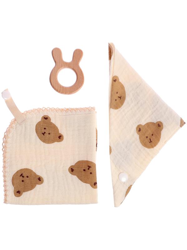 Муслиновый набор «Подарочный набор: Мишка», 3 шт.