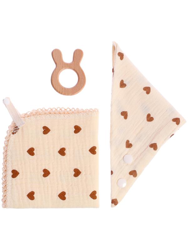 Муслиновый набор «Подарочный набор: Сердечки», 3 шт.