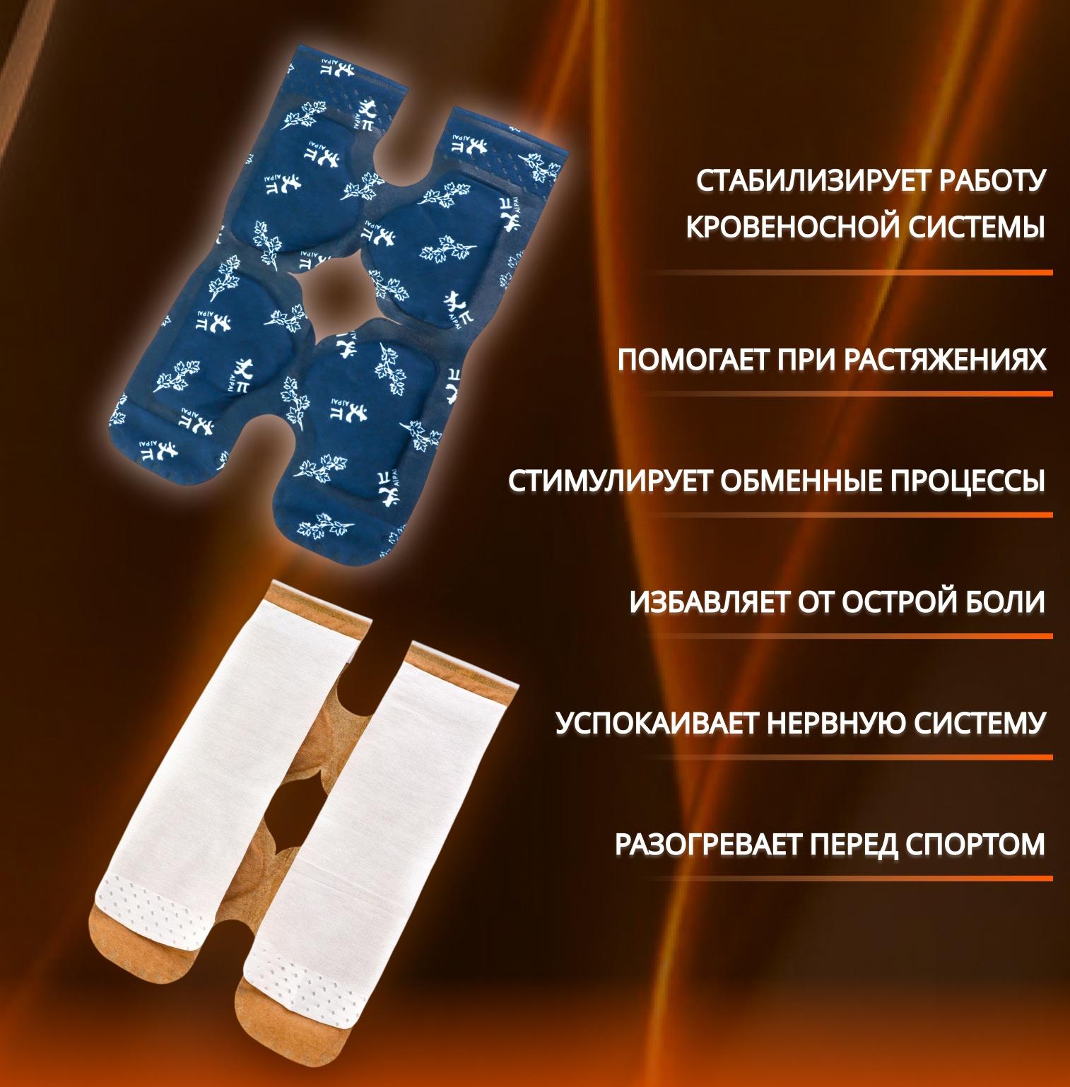 Бандаж самонагревающийся для коленного сустава, 14 × 18 × 0,5 см, цвет синий