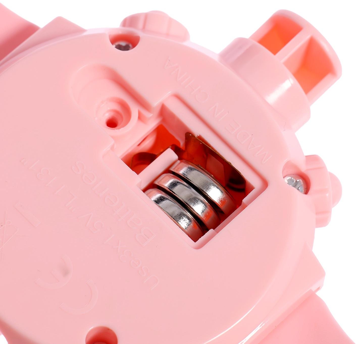 Часы-проектор «Милашки», световые эффекты, 24 картинки, цвет розовый