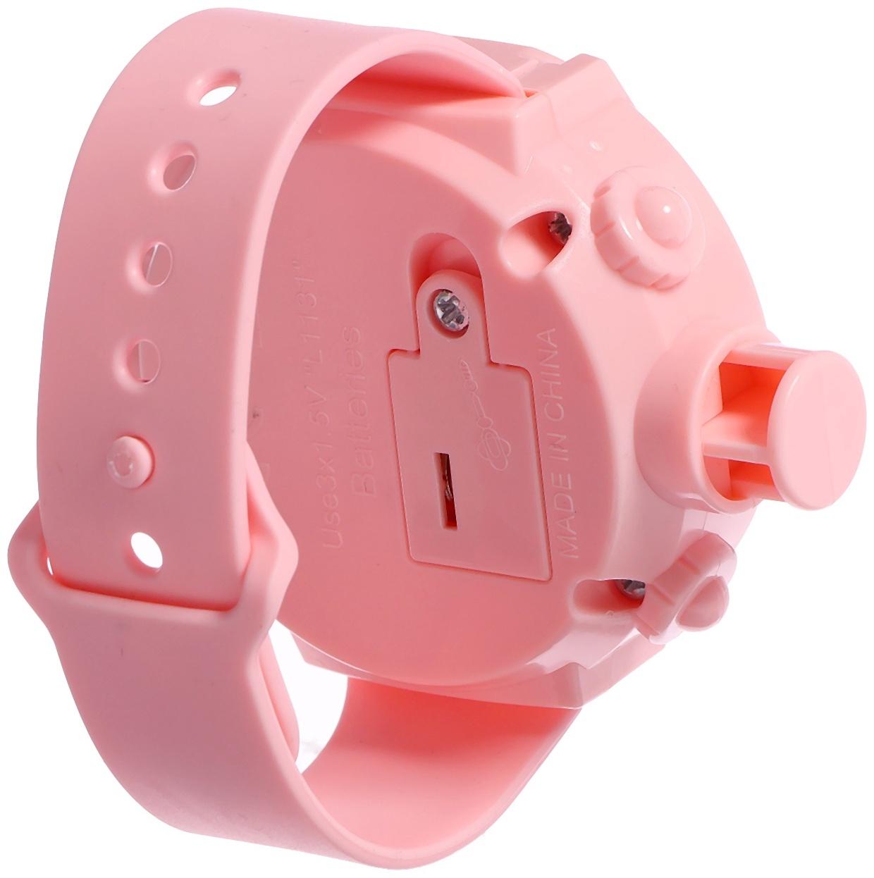 Часы-проектор «Милашки», световые эффекты, 24 картинки, цвет розовый