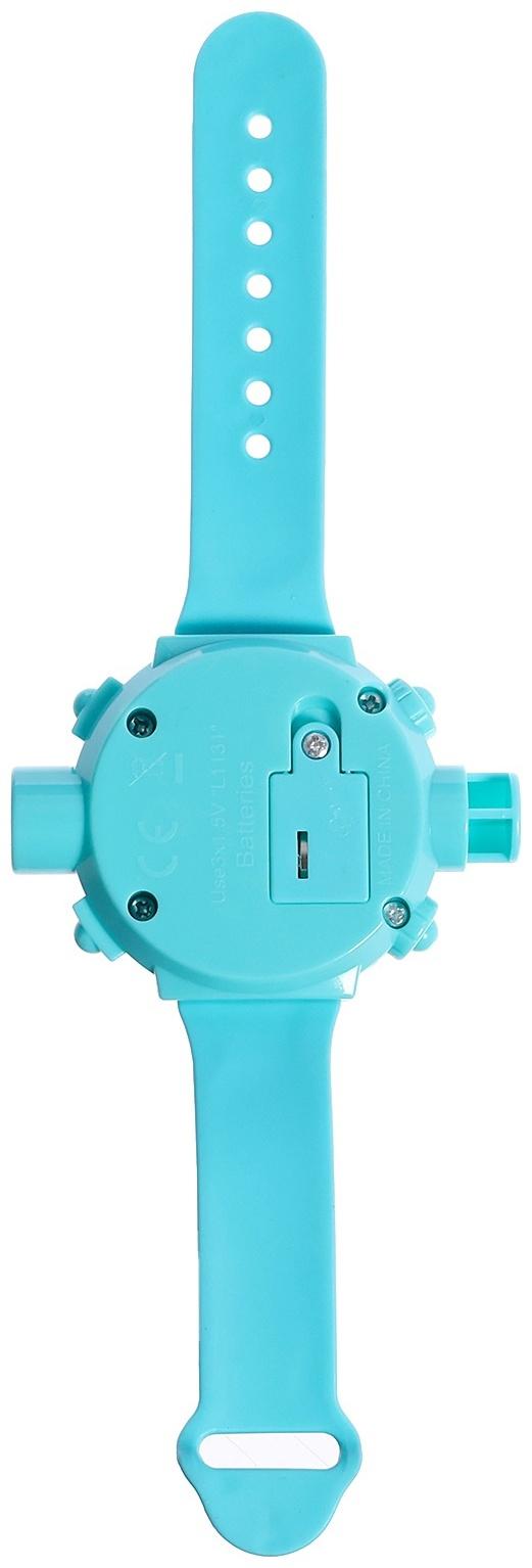 Часы-проектор «Динозавры», световые эффекты, 24 картинки, цвет голубой